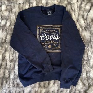 URBAN OUTFITTERS VINTAGE coors navy sweater crewneck